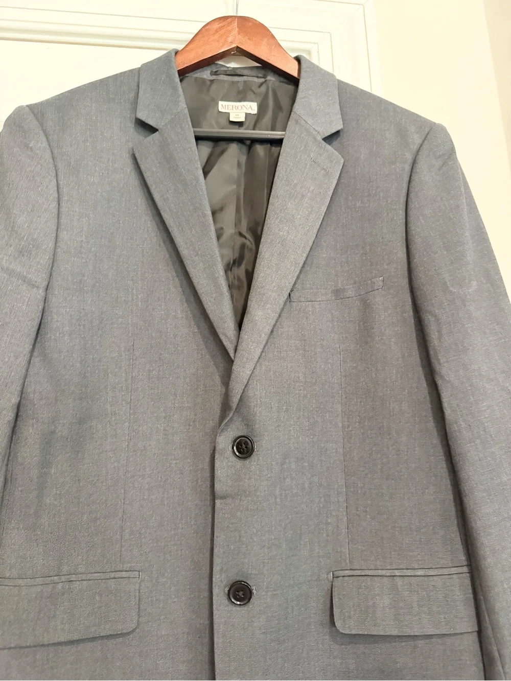 Merona Men's Grey Classic Two-Button Blazer